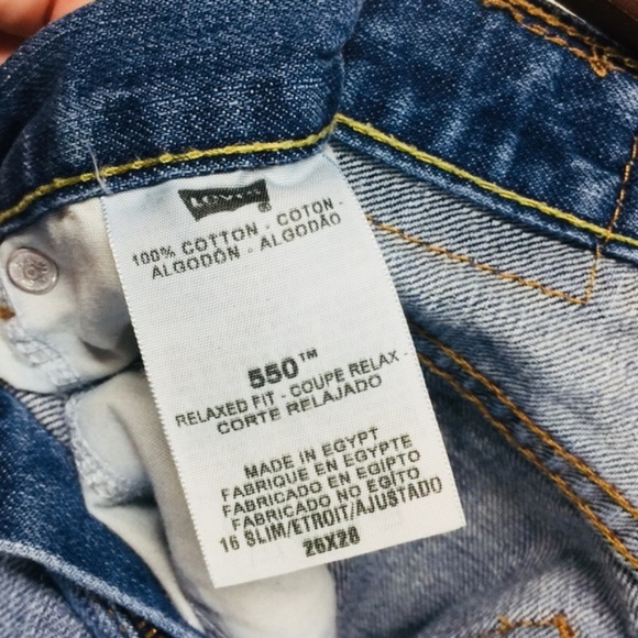 Men/ Youth Levi’s 550 Relaxed Slim Size 16 26x38 - Picture 6 of 6